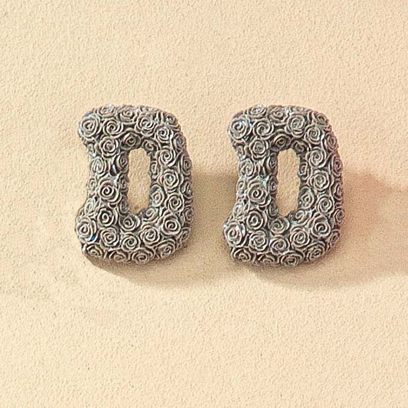 1 Pair French Style Simple Style Letter Plating Resin Ear Studs display picture 7
