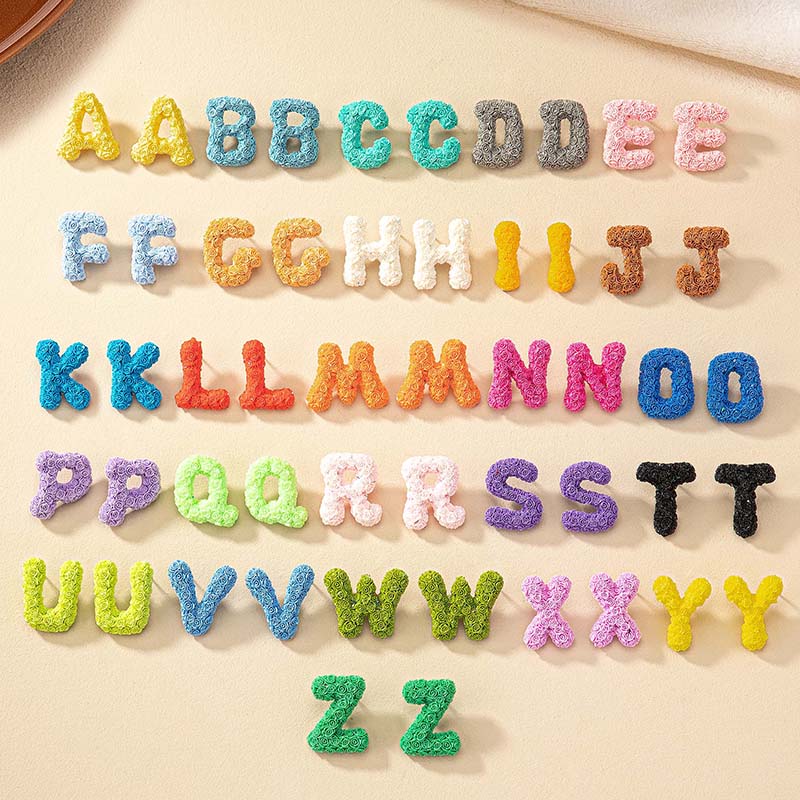 1 Pair French Style Simple Style Letter Plating Resin Ear Studs display picture 4