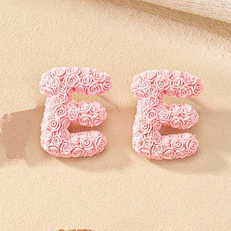 1 Pair French Style Simple Style Letter Plating Resin Ear Studs display picture 9