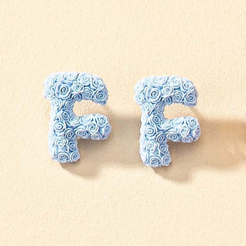 1 Pair French Style Simple Style Letter Plating Resin Ear Studs display picture 8