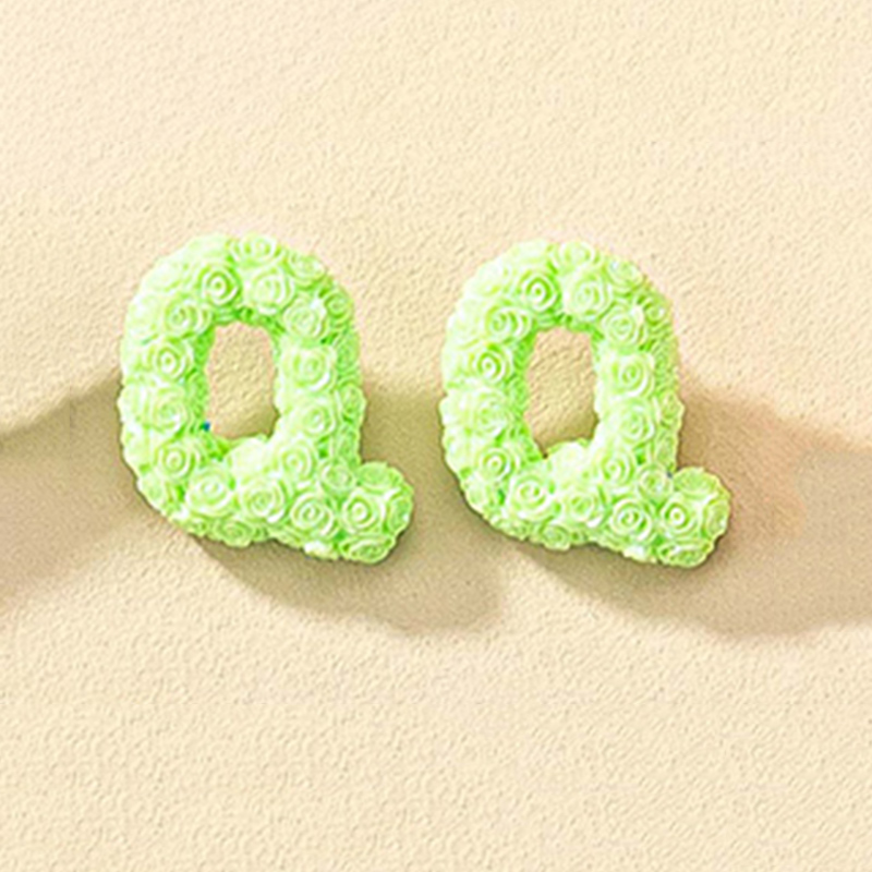 1 Pair French Style Simple Style Letter Plating Resin Ear Studs display picture 26