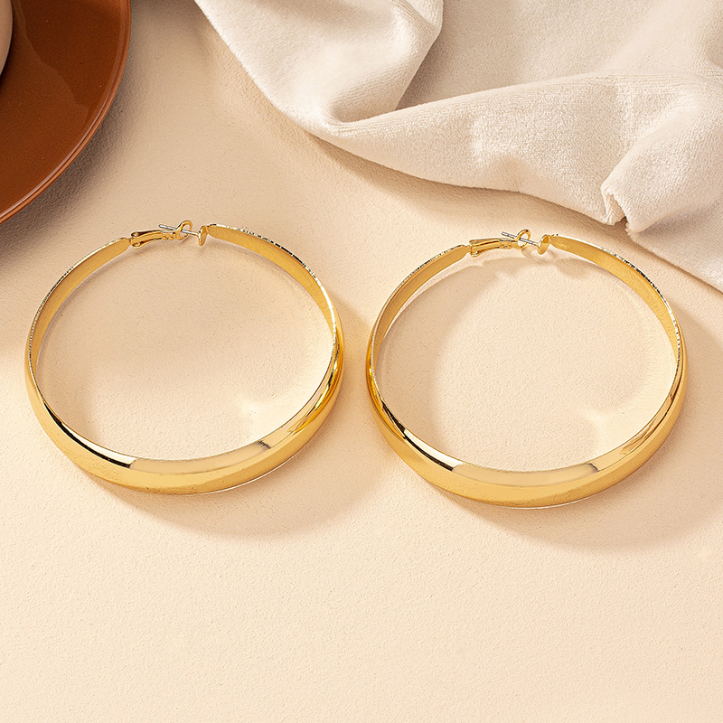 1 Pair Retro Simple Style Circle Plating Alloy Drop Earrings display picture 4