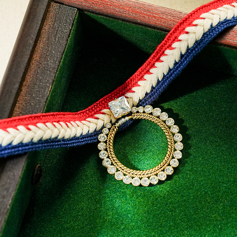 Fashion Geometric Alloy Plating Inlay Rhinestones Zircon Gold Plated Women's Bracelets Choker display picture 6
