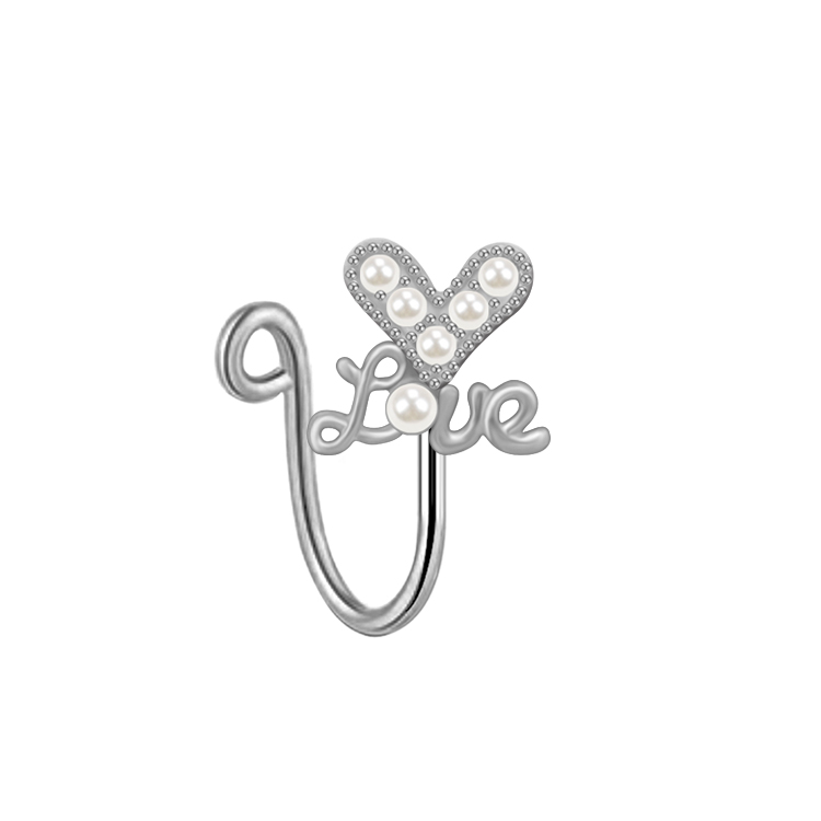 Elegant Cute Vacation Wings Butterfly Stainless Steel Copper White Gold Plated Rhinestones Zircon Nose Ring Nose Studs In Bulk display picture 4