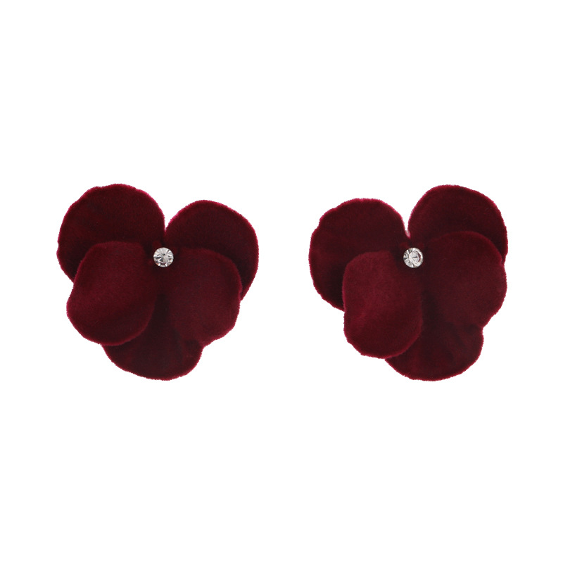 1 Pair Elegant Solid Color Alloy Ear Studs display picture 9