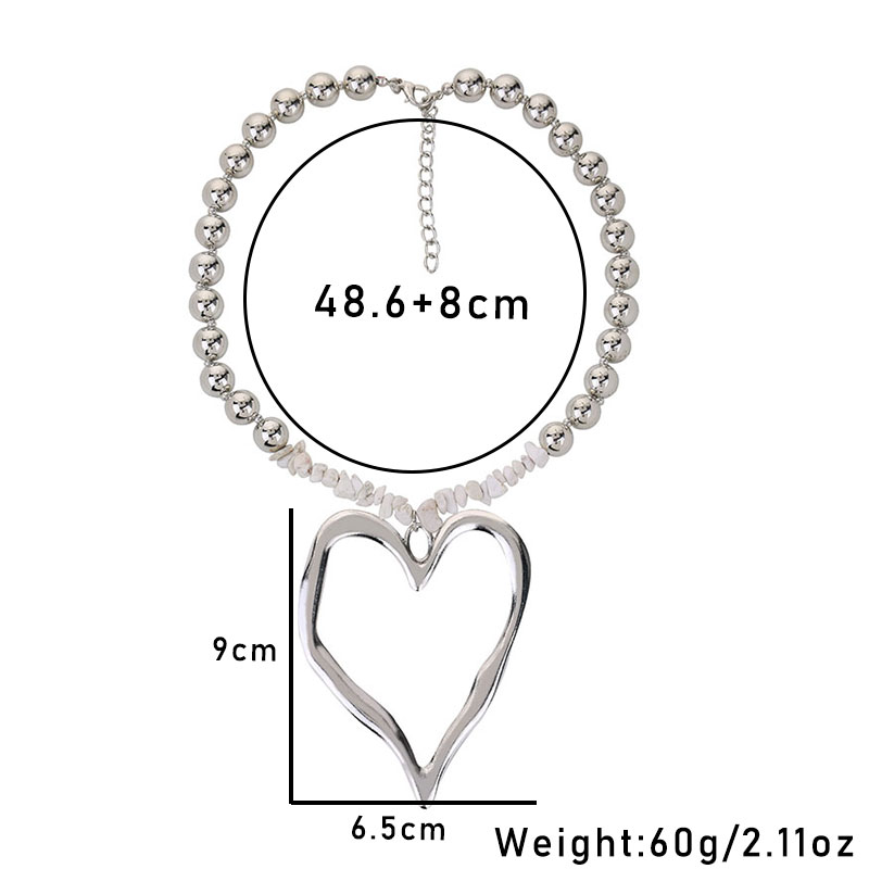 Elegant Exaggerated Heart Shape Artificial Pearl Alloy Turquoise Beaded Plating Women's Necklace display picture 12