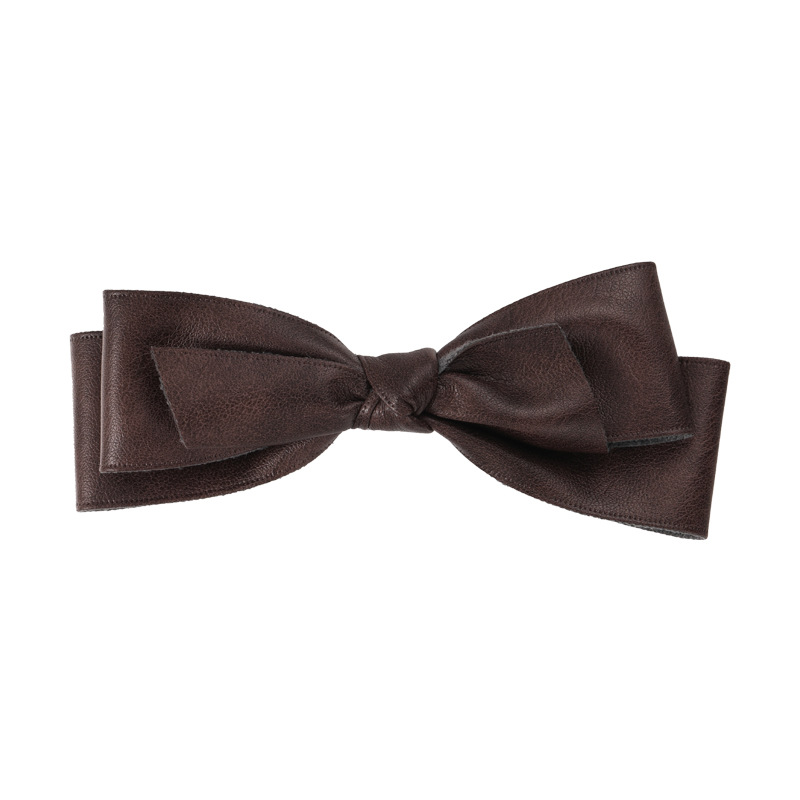 Women's Retro Bow Knot Pu Leather Hair Clip display picture 10