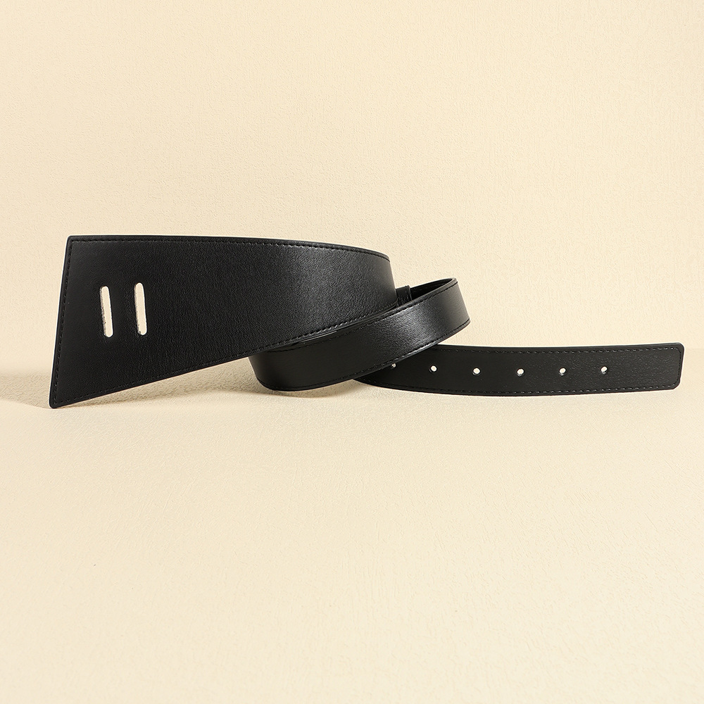 Retro Simple Style Geometric Pu Leather Women's Leather Belts display picture 4
