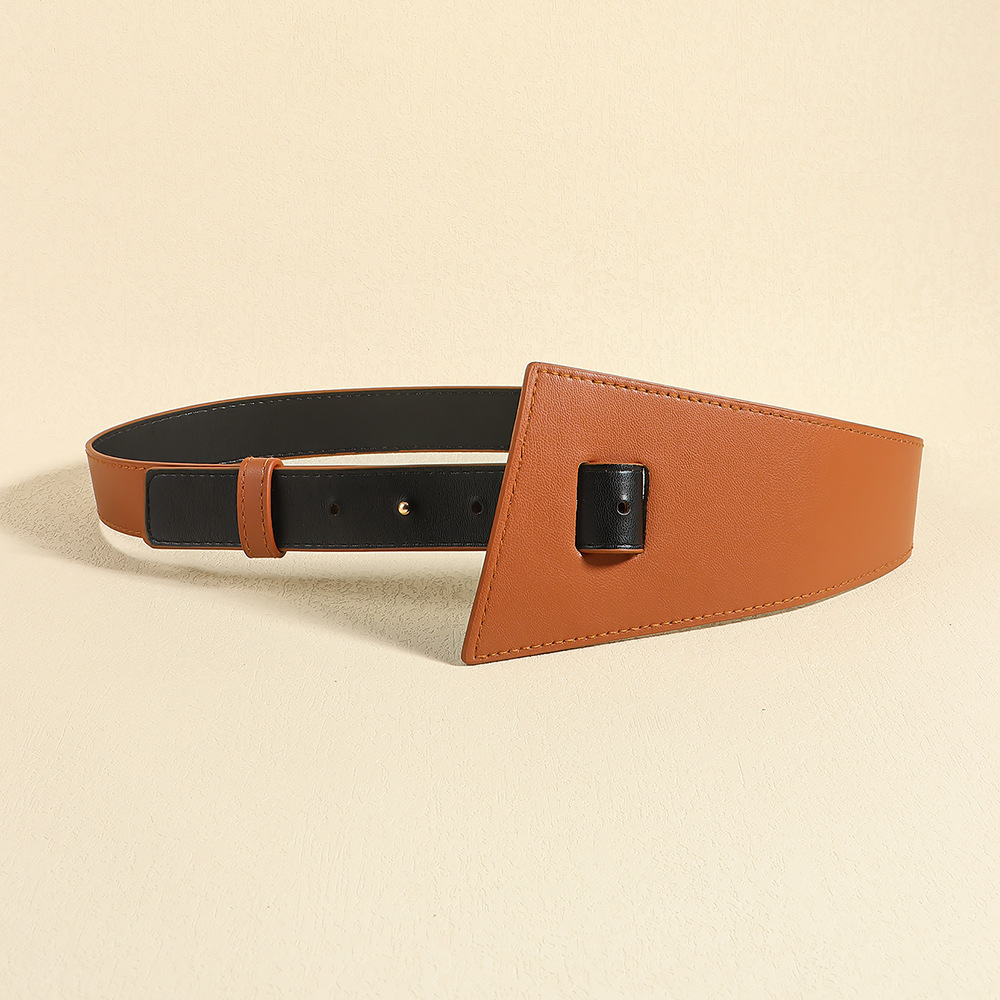 Retro Simple Style Geometric Pu Leather Women's Leather Belts display picture 5