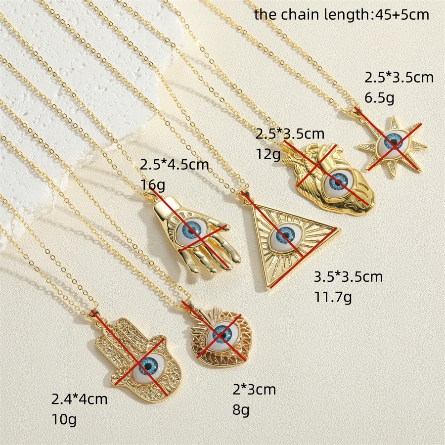 Ethnic Style Classic Style Sun Palm Heart Shape Copper Plating Inlay Resin Zircon 14k Gold Plated Pendant Necklace display picture 5