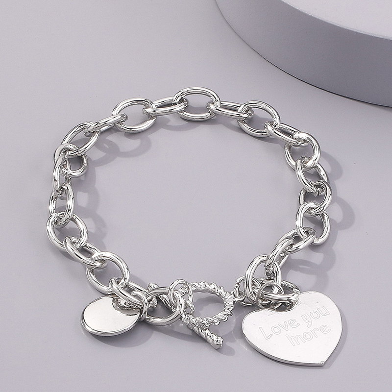 Romántico Estilo De Moda Letra Forma De Corazón Aleación Venta Al Por Mayor Pulsera display picture 5