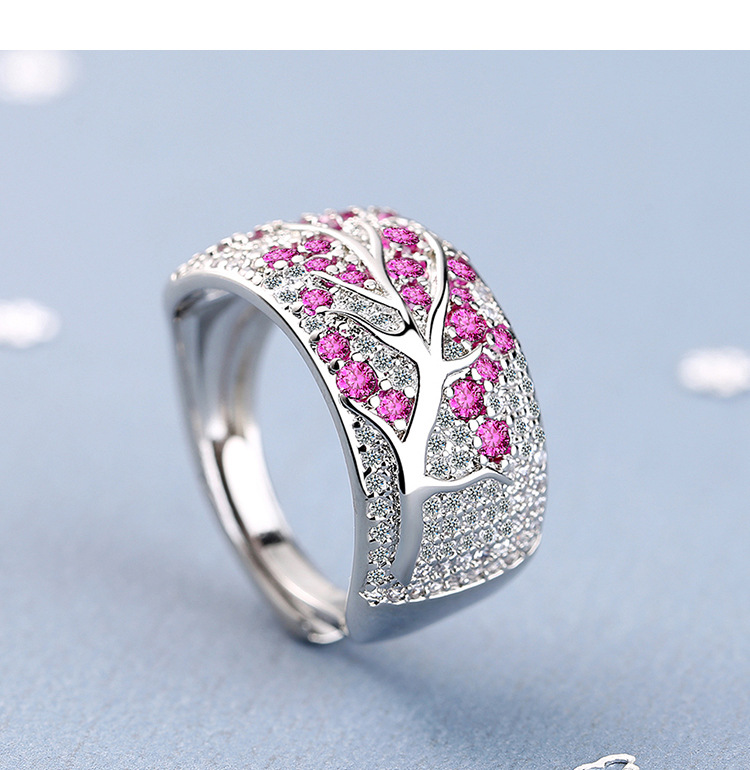 Fashion Branches Copper Plating Inlay Zircon Open Rings display picture 3