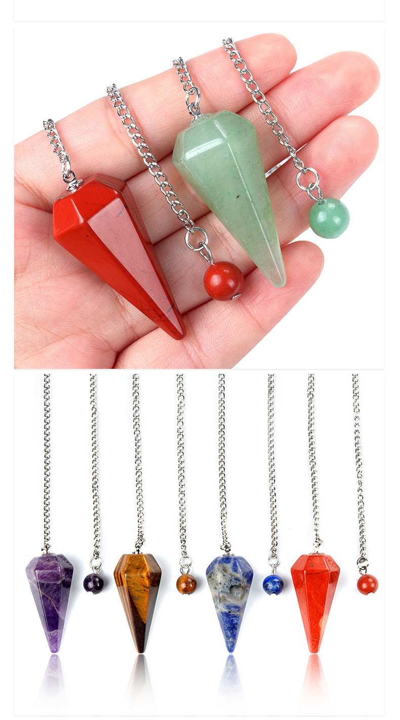 Simple Style Solid Color Artificial Gemstones Copper Pendant Necklace display picture 1
