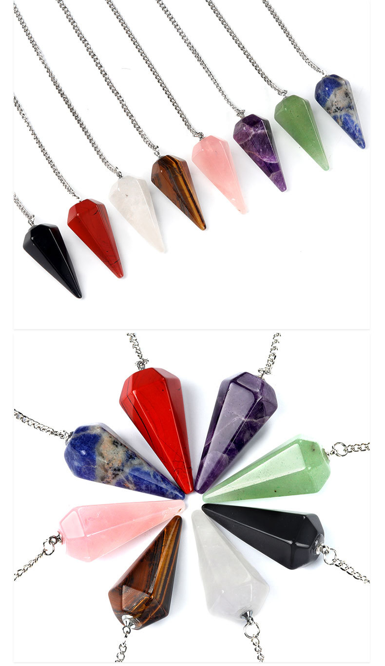 Simple Style Solid Color Artificial Gemstones Copper Pendant Necklace display picture 2