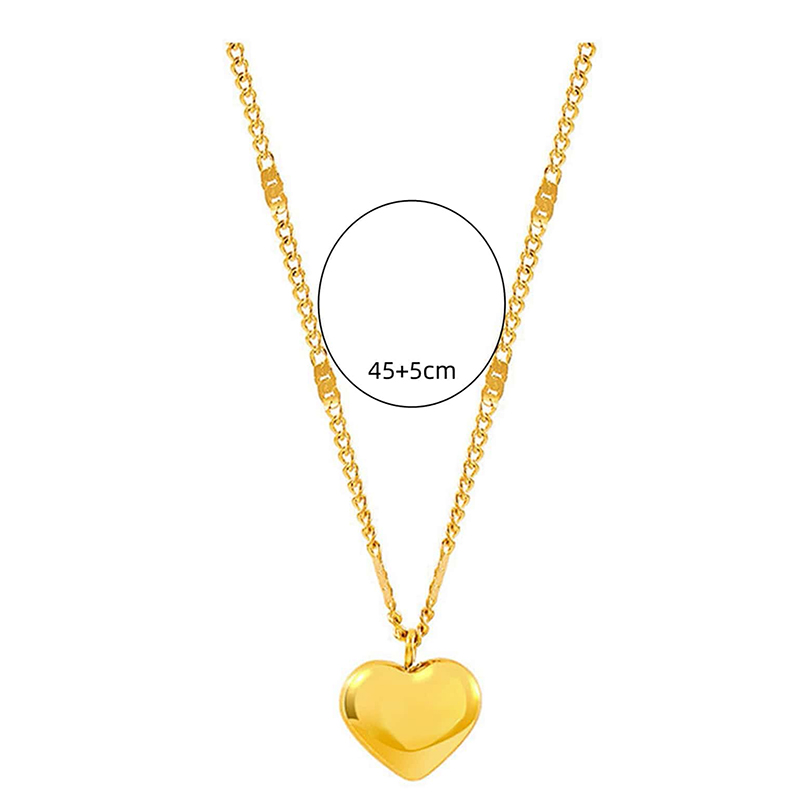 Simple Style Classic Style Heart Shape Alloy Polishing Women's Pendant Necklace display picture 2