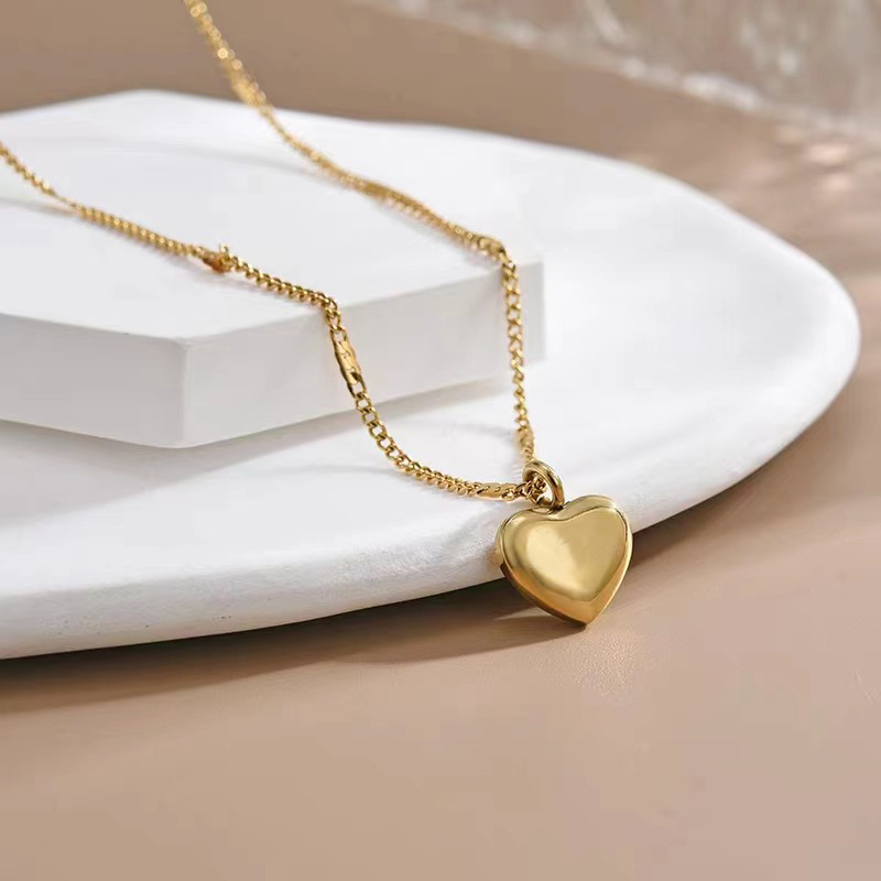 Simple Style Classic Style Heart Shape Alloy Polishing Women's Pendant Necklace display picture 5