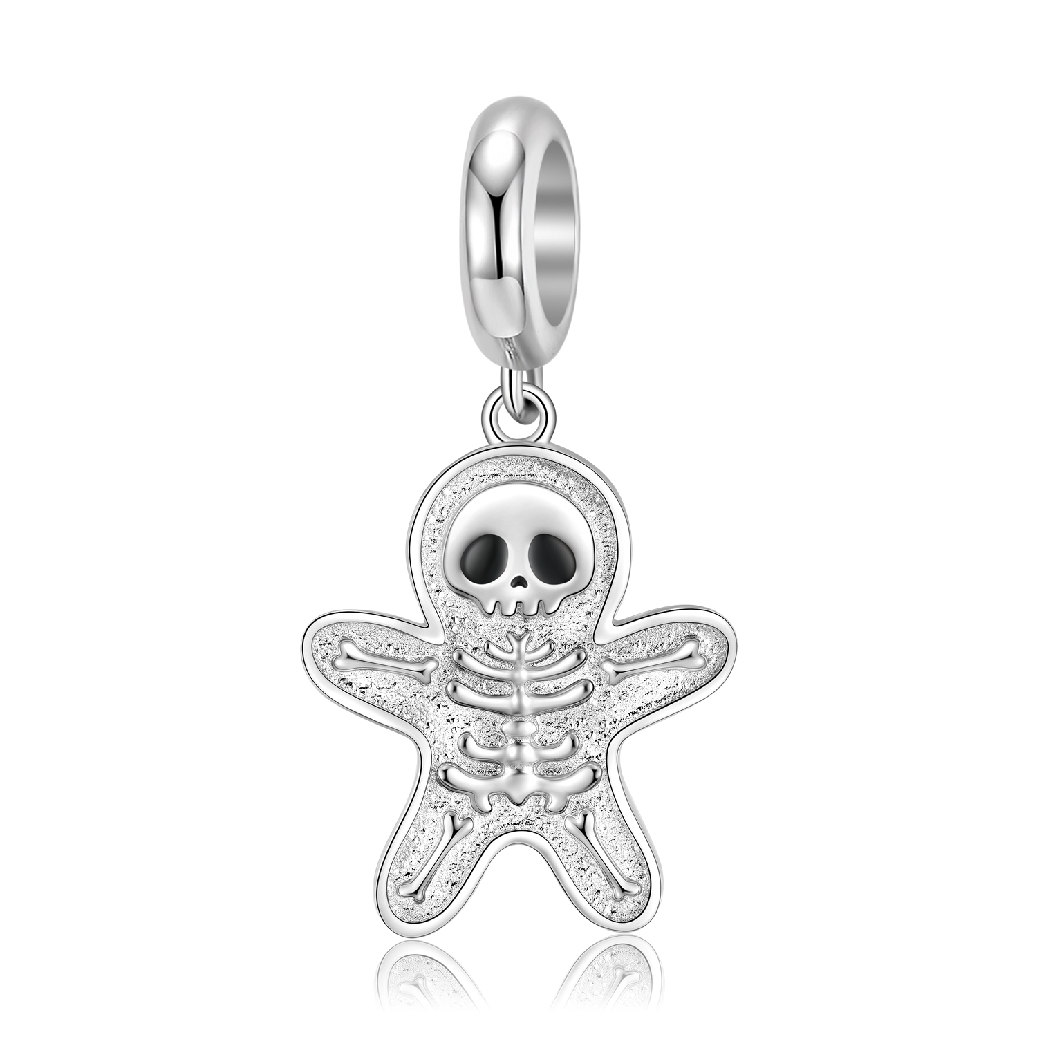 Retro Flower Skull Sterling Silver Epoxy Jewelry Accessories display picture 71