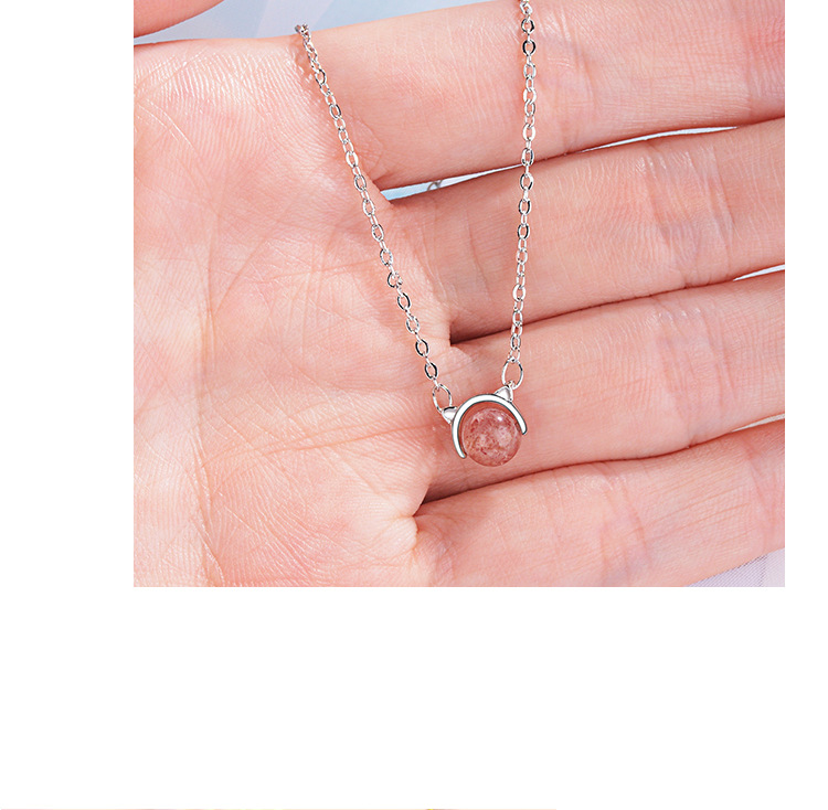 Cute Animal Copper Plating Inlay Crystal White Gold Plated Pendant Necklace display picture 4