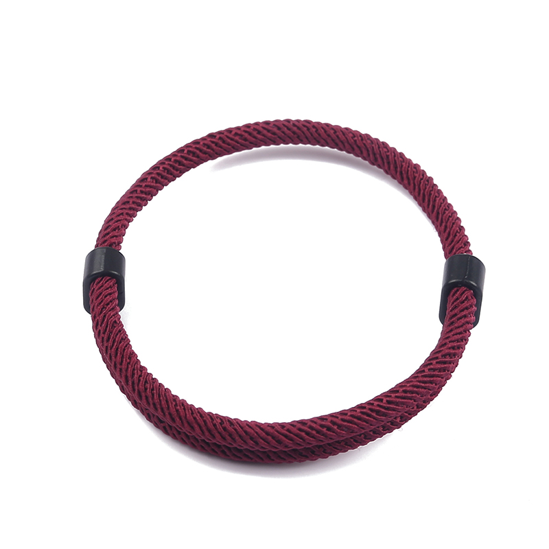 Casual Simple Style Solid Color Synthetics Handmade Women's Men's Wristband display picture 3