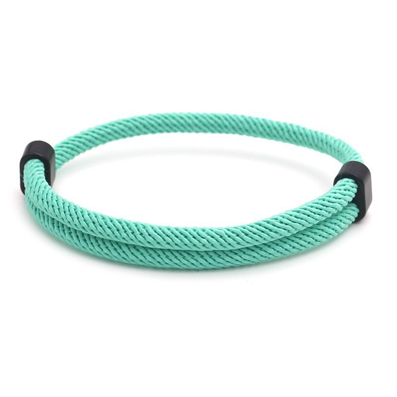 Casual Simple Style Solid Color Synthetics Handmade Women's Men's Wristband display picture 4