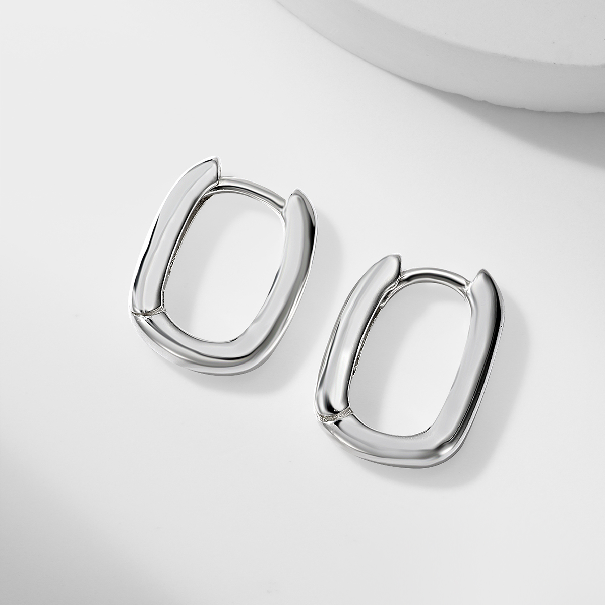 1 Paar Einfacher Stil Oval Wassertropfen Krone Sterling Silber Ohrringe display picture 4