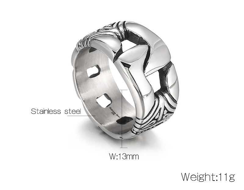 Wholesale Punk Geometric Titanium Steel Rings Bracelets display picture 8