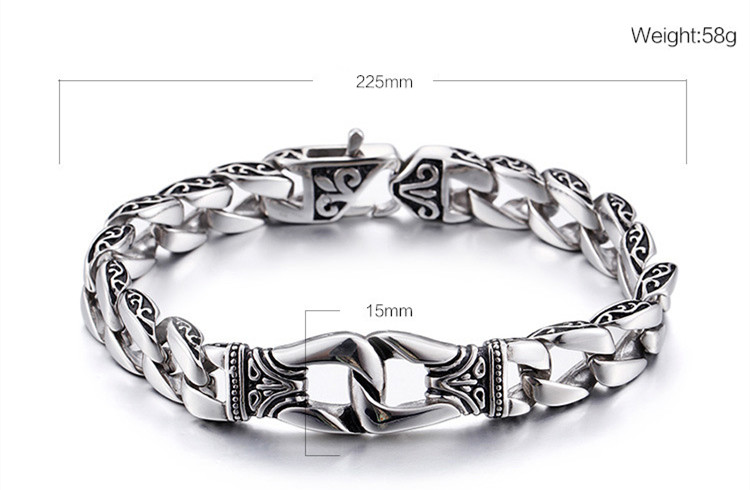 Wholesale Punk Geometric Titanium Steel Rings Bracelets display picture 10