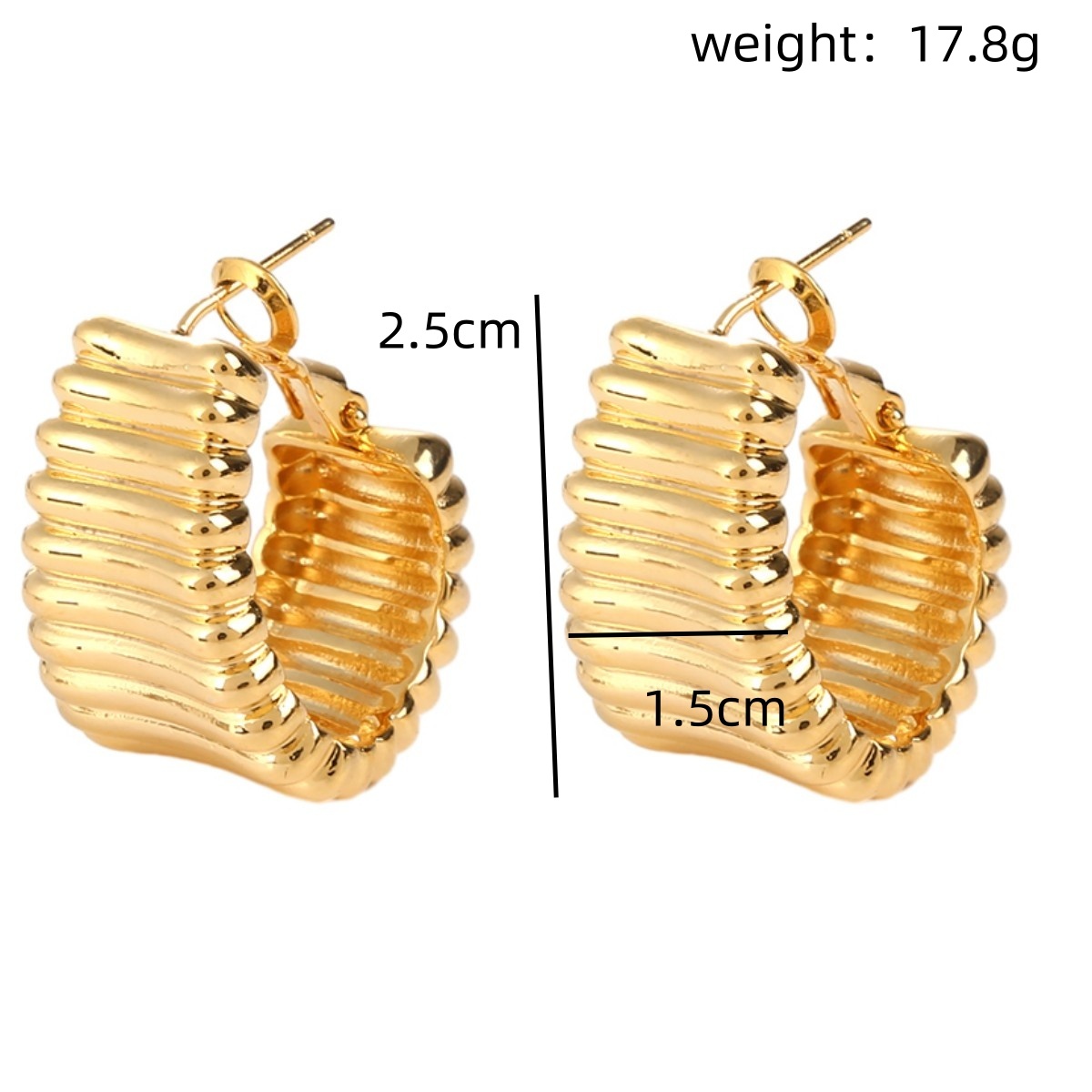1 Pair Vintage Style Simple Style Water Droplets Solid Color Flower Plating Copper 18k Gold Plated Earrings display picture 7