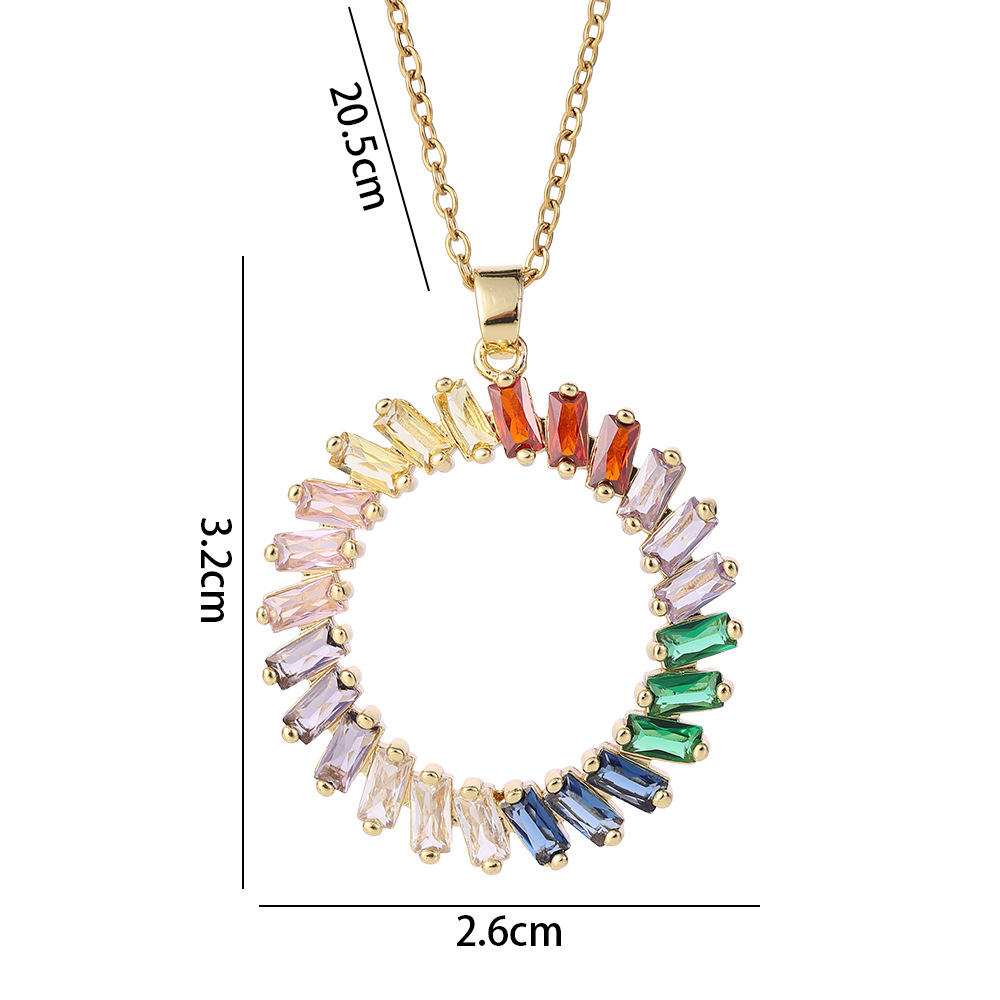 Simple Style Solid Color Copper Inlay Zircon Pendant Necklace display picture 7
