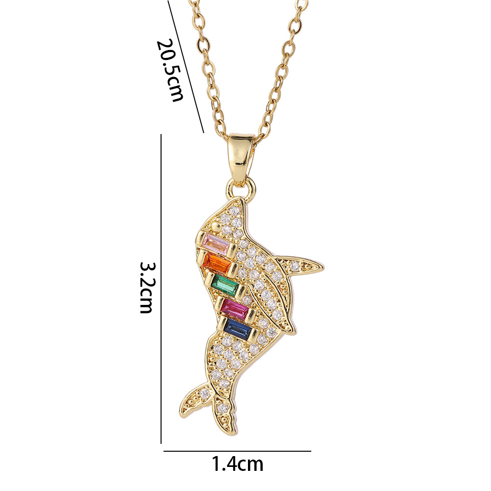 Simple Style Commute Starfish Copper Inlay Zircon Pendant Necklace display picture 7