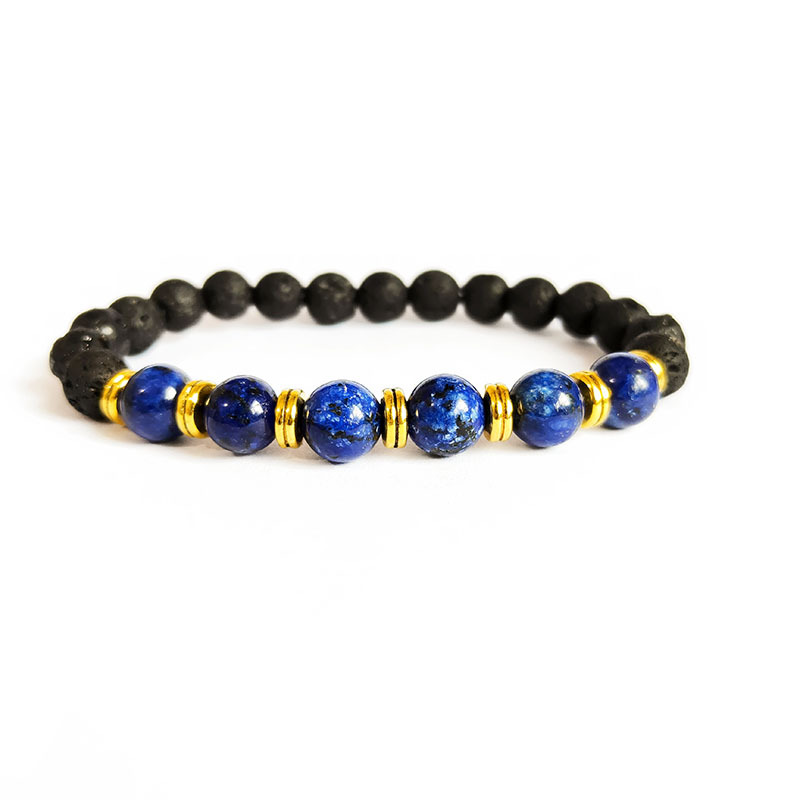 Simple Style Color Block Turquoise Tiger Eye Lapis Lazuli Bracelets 1 Piece display picture 4
