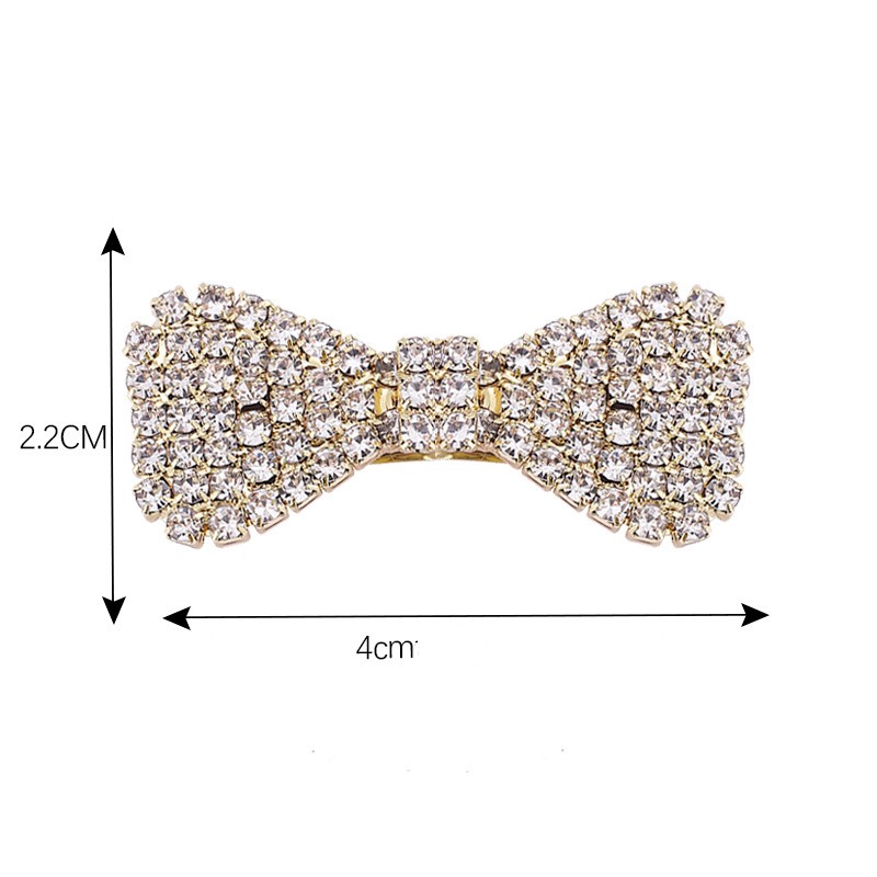 Simple Style Bow Knot Rhinestone Plating Hair Clip 1 Piece display picture 5