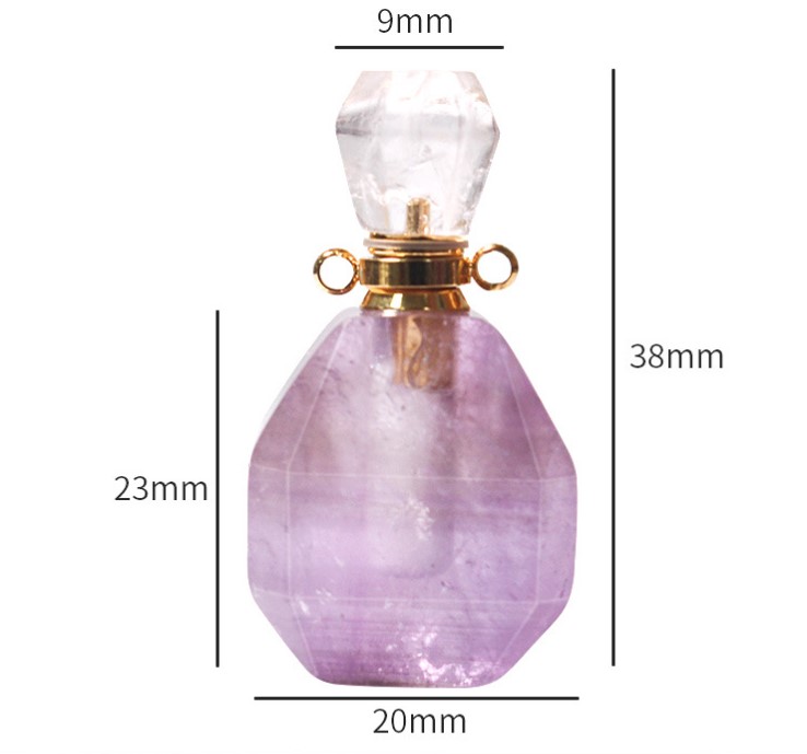 Estilo Étnico Botella De Perfume Cristal Artificial Collar Colgante 1 Pieza display picture 2