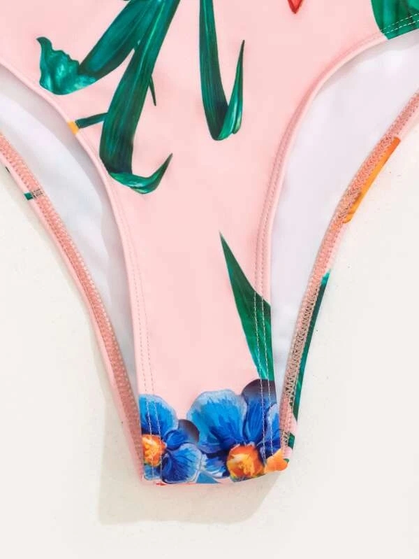 Women's Sexy Floral Printing 3 Piece Set Bikinis display picture 5