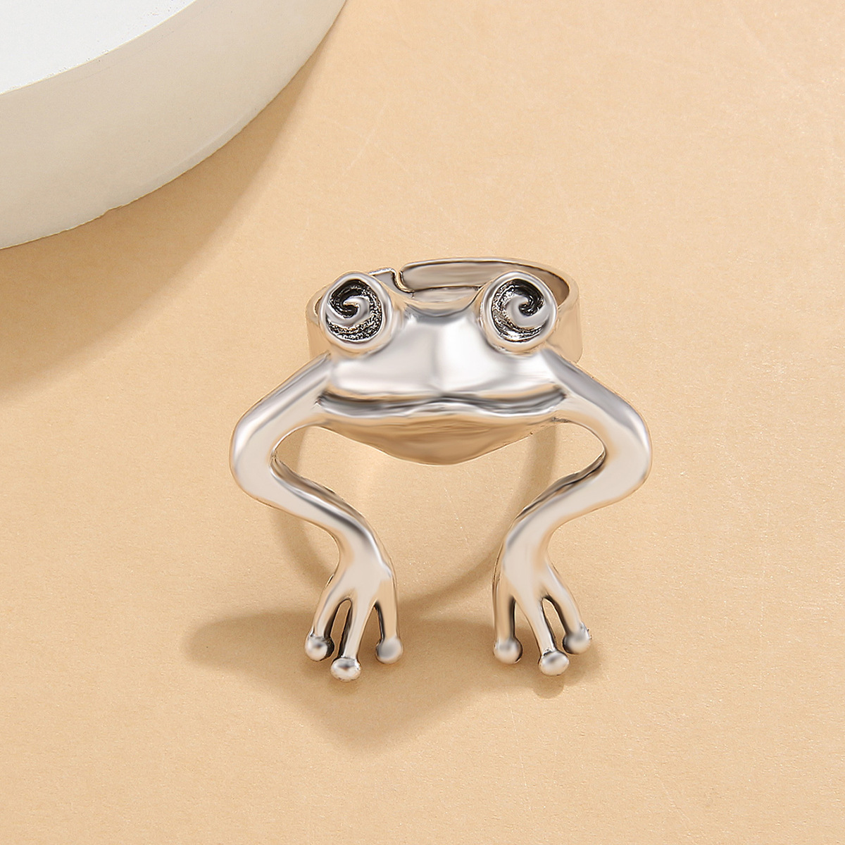 Cute Frog Alloy Plating 14k Gold Plated Women's Open Ring display picture 3