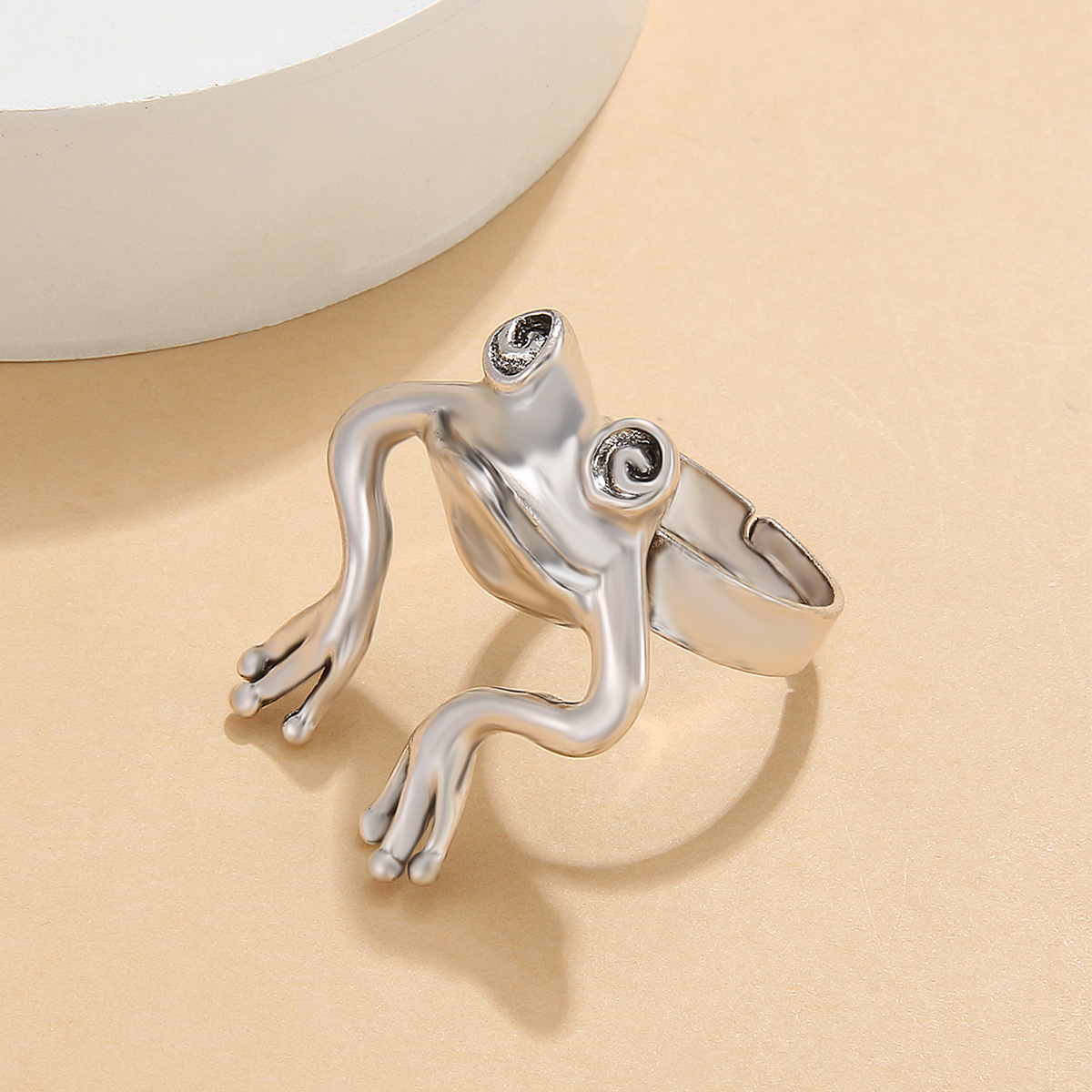 Cute Frog Alloy Plating 14k Gold Plated Women's Open Ring display picture 5