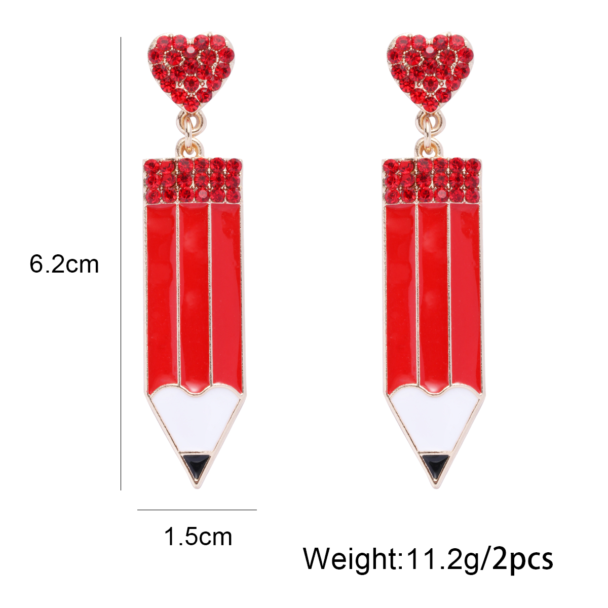1 Pair Fashion Pencil Alloy Enamel Women's Drop Earrings display picture 1