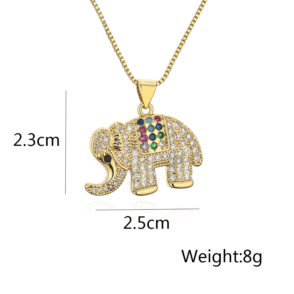 Fashion Animal Copper Plating Zircon Pendant Necklace 1 Piece display picture 2