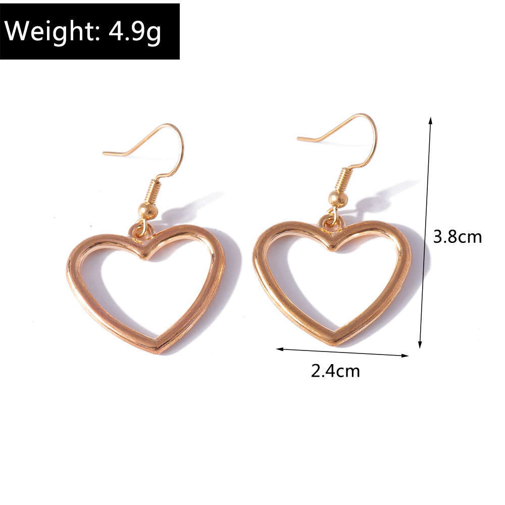 1 Pair Fashion Heart Shape Alloy Valentine's Day Women's Drop Earrings display picture 1