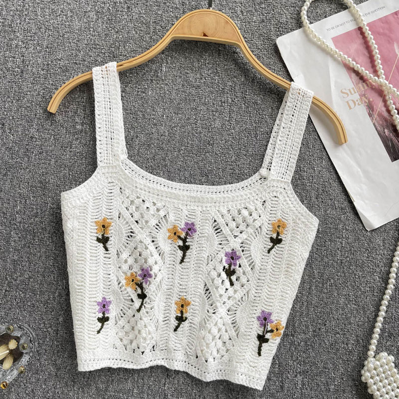 Women's Vest Tank Tops Patchwork Casual Flower display picture 6