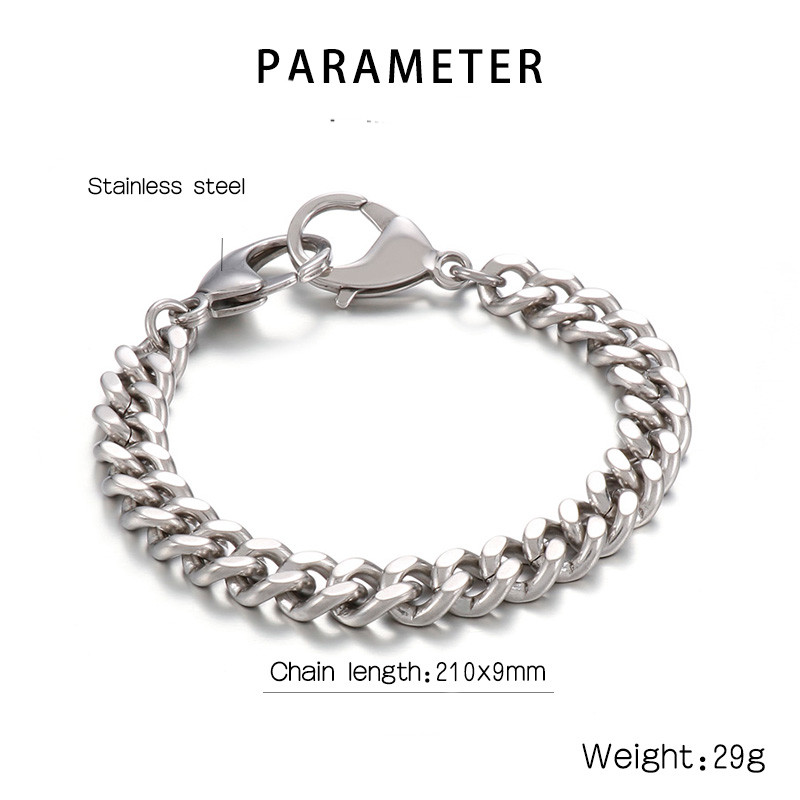 1 Piece Hip-hop Geometric Titanium Steel Men's Bracelets display picture 10