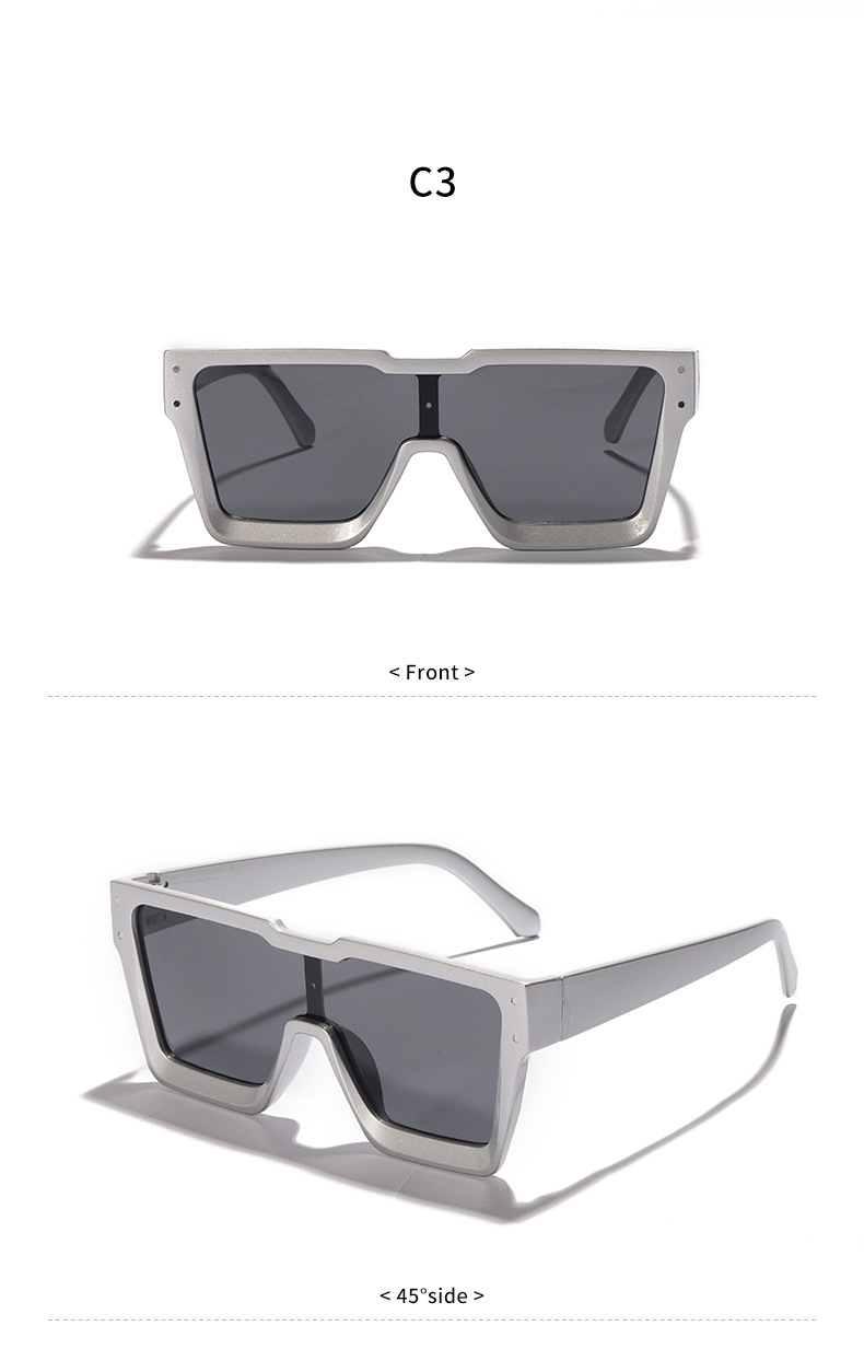 Fashion Solid Color Pc Resin Square Full Frame Women's Sunglasses display picture 7