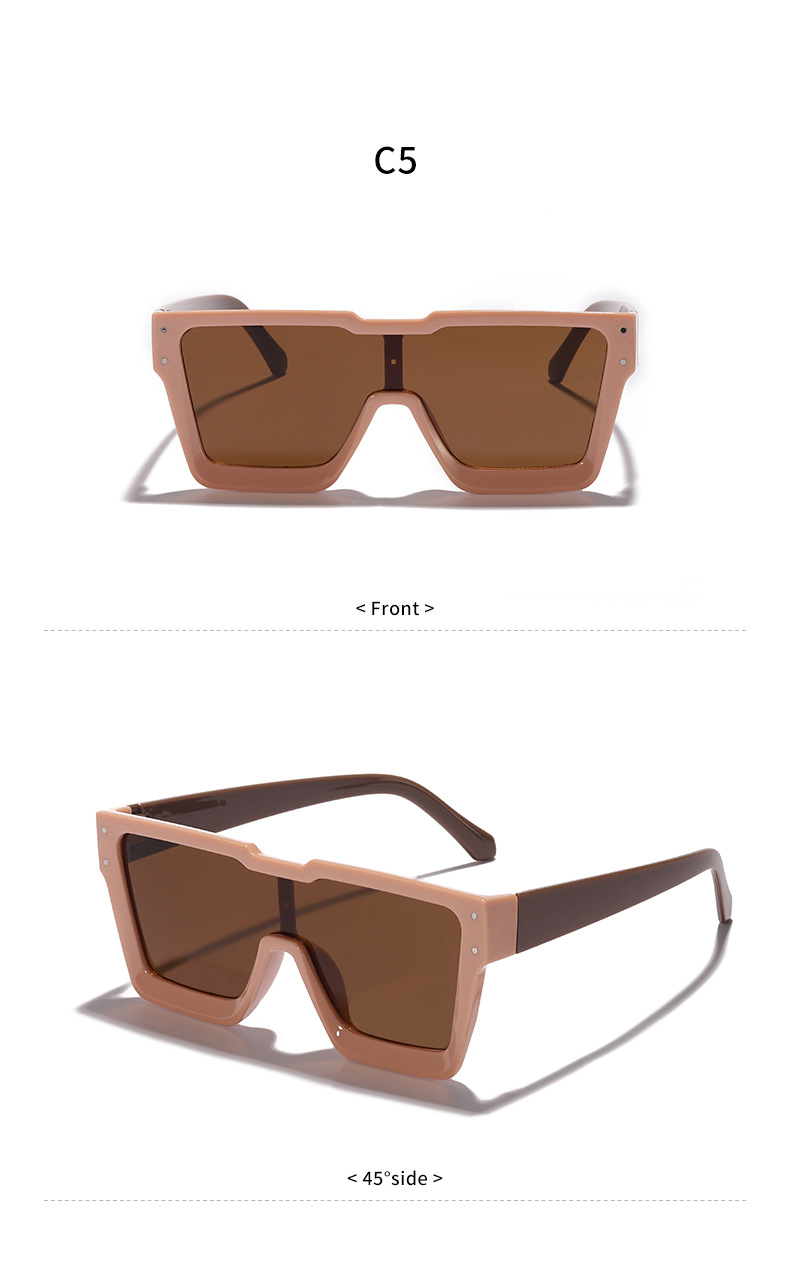 Fashion Solid Color Pc Resin Square Full Frame Women's Sunglasses display picture 8