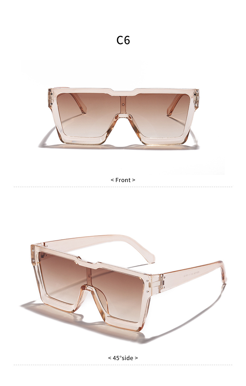 Fashion Solid Color Pc Resin Square Full Frame Women's Sunglasses display picture 5