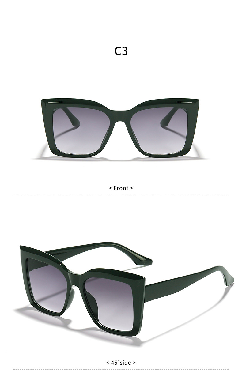 Moda Color Sólido Ordenador Personal Resina Ojo De Gato Fotograma Completo Gafas De Sol Mujer display picture 7