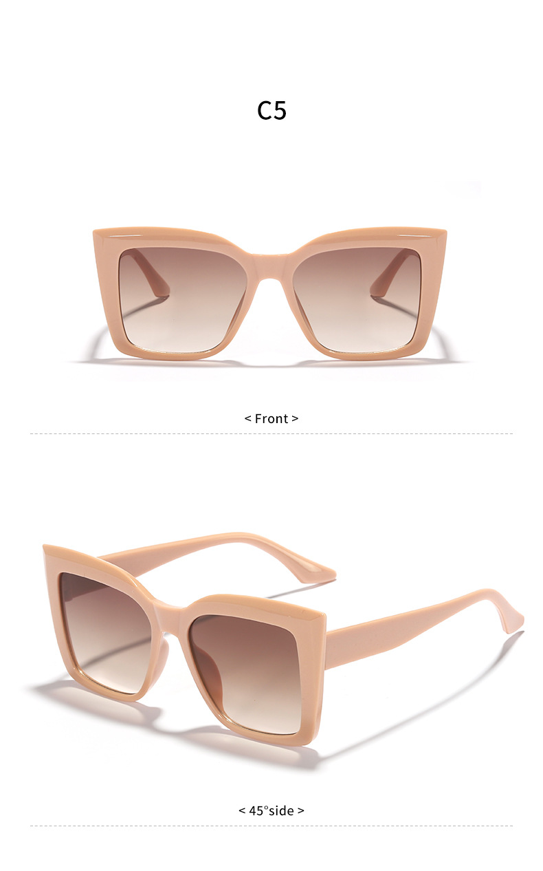 Fashion Solid Color Pc Resin Cat Eye Full Frame Women's Sunglasses display picture 12