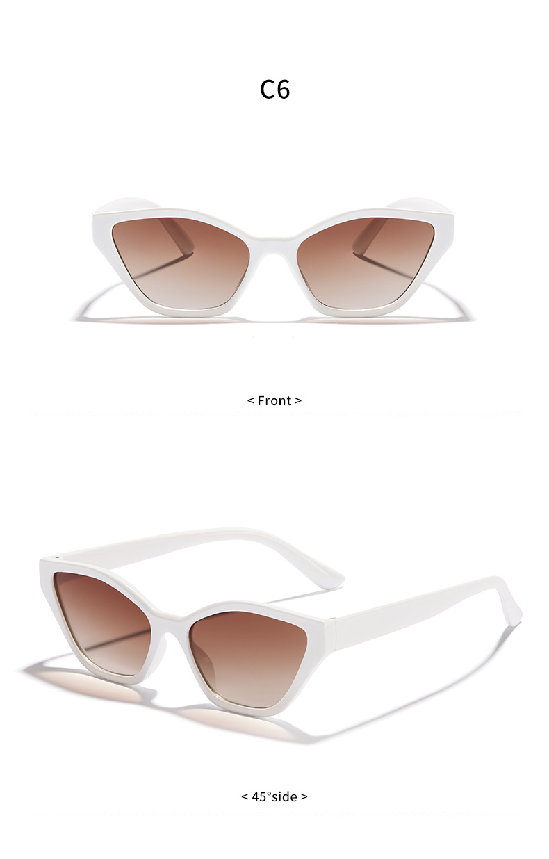 Vacation Solid Color Pc Resin Cat Eye Full Frame Women's Sunglasses display picture 10