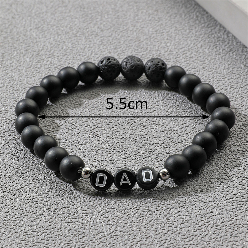 1 Pieza Hip Hop Bloque De Color Con Cuentas Hematita Unisexo Pulsera display picture 1