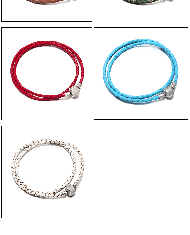 1 Piece Simple Style Round Pu Leather Alloy Unisex Bracelets display picture 1