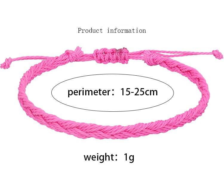 Einfacher Stil Einfarbig Seil Flechten Unisex Armbänder display picture 4